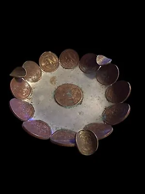 Vintage Mexican Coin Ash Tray Peso Mexico Centavos Mid Century Ashtray 1960’s • $0.99