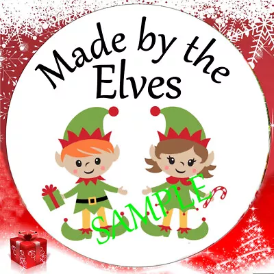 Christmas Stickers Made By The Elves Novelty Labels • £1.45