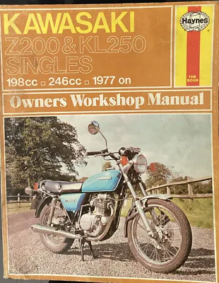 KAWASAKI Workshop Manual Haynes 1977 ON Z200 SINGLES KL250 • $40