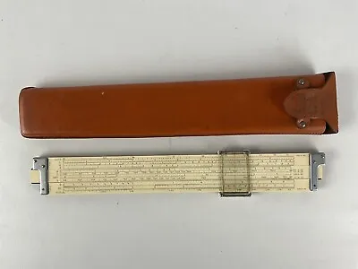 VTG Keuffel & Esser Co # 4081-3 Log Log Duplex Slide Rule & Leather Case - USA • $37.50