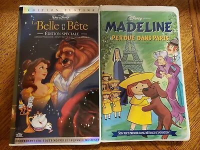 Walt Disney's - La Belle Et La Bete (French Version) VHS USED And Madeline VHS • $15.99