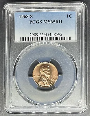 1968-S Lincoln Memorial Cent PCGS MS-65 RD Buy 3 Items Get $5 Off! • $18
