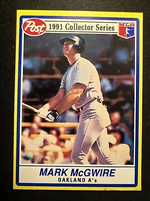 1991 Post Cereal #2 Mark McGwire/Oakland Athletics/1B 🔥🐷⚾ • $1.49