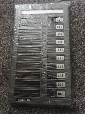 £49.99 • Buy Staff In Out Attendance / Fire Drill Board With 10 Staff Names Indesign 
