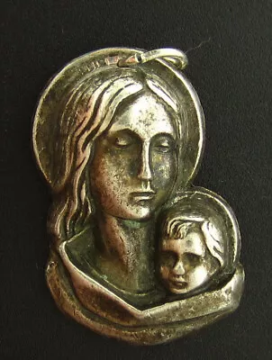 Vintage Virgin Mary And Jesus Medal Religious Holy Catholic • $11.99