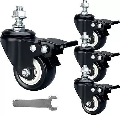 2  Caster Wheels Casters Set Of 4 Heavy Duty - Screw Diameter 3/8 -16 Length 1  • $22.62