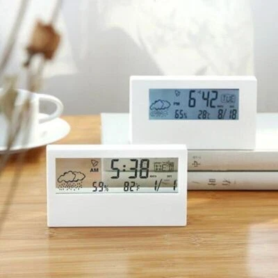 $16.95 • Buy LED Alarm Clock Noiseless Calendar Weather Temperature Humidity Display