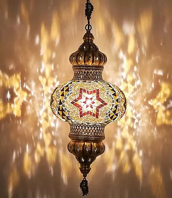 DEMMEX XL Light - Turkish Moroccan Mosaic PLUGIN Ceiling Hanging  Pendant Lamp • $109.80