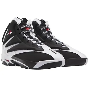 Reebok Men’s Sz 11.5 The Blast Retro Basketball Shoes Black/White/Red GZ9519 NEW • $115