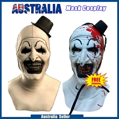 Terrifier Joker Bank Robber Latex Mask Clown Scary Cosplay Halloween Costume NEW • $26.40