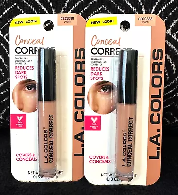 2 La Colors  Peach  Cbcs388 Conceal Correct Reduces Dark Spots Liquid Concealer • $14.95