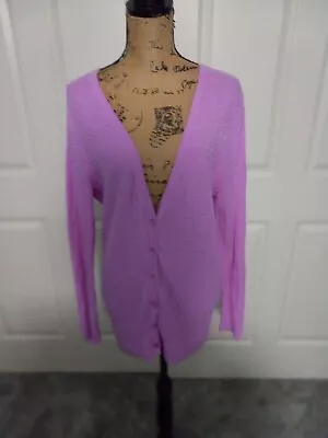 Merona Women's Size Large Orchid Long Sleeve Cardigan Sweater • $11.95