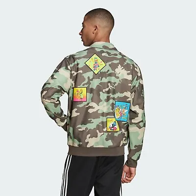 $199.99 • Buy Adidas JEREMY SCOTT CAMO Graphic Track Shirt Jacket Firebird Top Superstar Sz M~