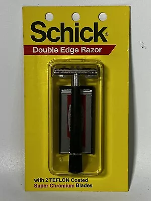 Vintage NOS Schick Double Edge Razor W/2 Teflon Coated Super Chromium Blades • $65