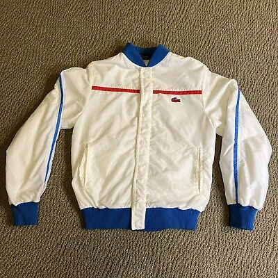 Vintage Izod Lacoste Jacket Women’s 16 Blue Red White Embroidered Logo • $65