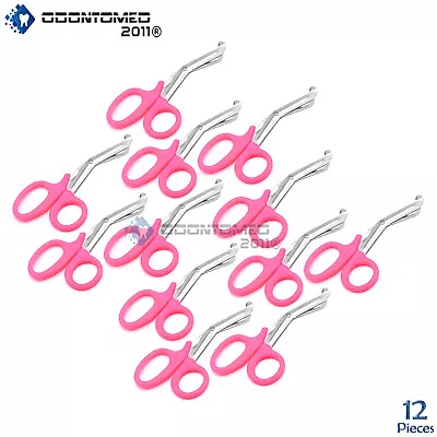 Medical Scissors EMT And Trauma Shears Non-Stick Blades 12-Pack Pink Handle  • $19.05