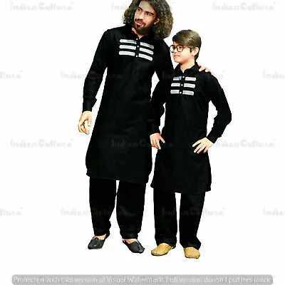 Indian Clothing Fashion Shirt Men's Full Kurta Cotton India Dress Kurta Only1Pc • £15.25