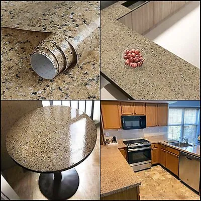 Brown Marble Granite Contact Paper Countertop Vinyl Self Adhesive Film Counter • $12.50