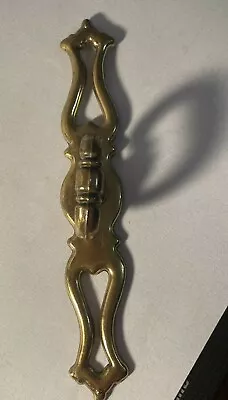 Single Brass Finger Pull Knob 7/8  Across 5.5  Tall Single Screw • $6.95