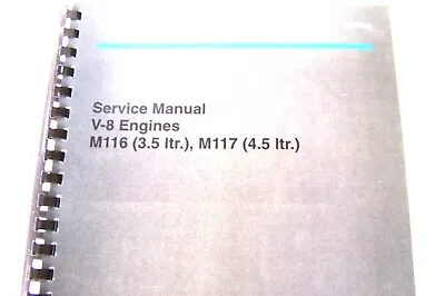 Mercedes Service Manual Repair Manual Engine 450sl 280 Sec W107 W111 New Reprint • $109.99