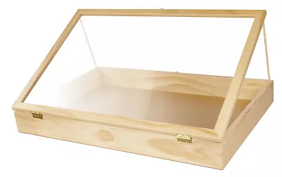 36 Inch Portable Natural Pine Wood Countertop Display Case - 24 W X 36 L X 4 D • $160