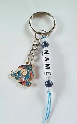 Personalised Eeyore Keyring Girl's Boy's Key Chain For With Free Gift Bag • £4.25