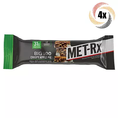 4x Bars MET-Rx Big 100 Crispy Apple Pie Meal Replacement Energy Bar 3.52oz • $24.14