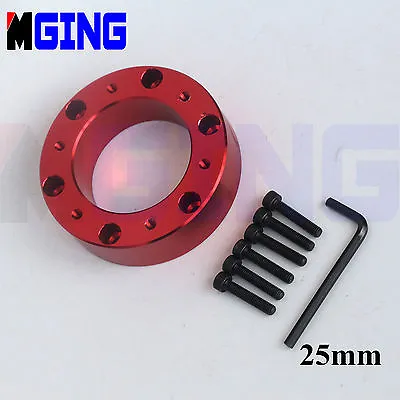 25mm Universal  Steering Wheel Pad Spacer Hub Adapter Gasket 6bolts Allen Key • $15