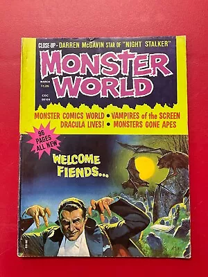 Monster World Magazine Vol. 1 No. 1 March 1975 - Night Stalker & Dracula • $25