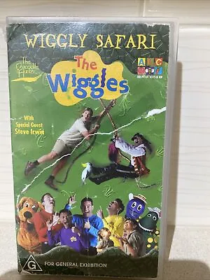 The Wiggles Wiggly Safari Steve Irwin VHS Video Cassette Tape PAL G 2002 • $12