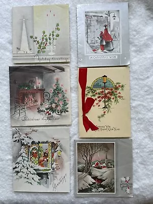 Vintage Christmas Cards From The 1930's (lot Of 6) • $12