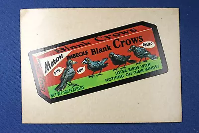 1974 Topps Series 7 - Wacky Packages -  Blank Crows  - Authentic • $2.50