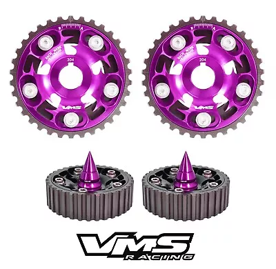 Purple Vms Racing Adjustable Cam Gears + Spiked Bolts Honda Acura B16 B18c  • $924.95