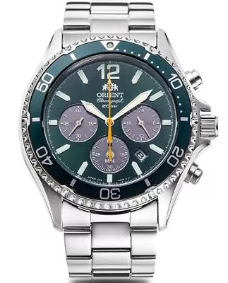 ORIENT Mako Solar Chronograph RN-TX0204E Men's Diver Watch Sapphire Crystal   • $245.80