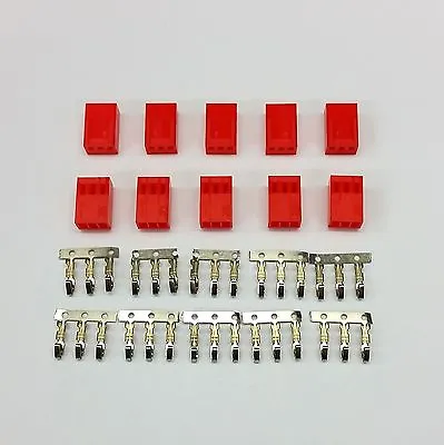 Pk Of 10 - Female 3 Pin Fan Power Connector - Red Inc Pins • £4.99