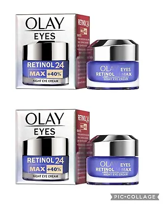 2 Box Olay Regenerist Retinol24 MAX + 40% Night Eye Cream 15ml (Damaged Box) • £19.99