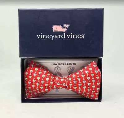 New Men's Vineyard Vines Mini Martinis Red Bow Tie • $39.99