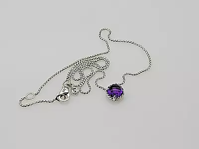 David Yurman Petite Chatelaine Necklace In Sterling Silver With Amethyst • $155