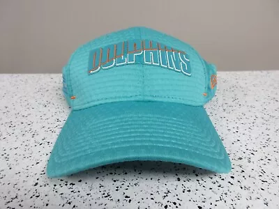 Miami Dolphins TRAINING New Era Logo Trucker 9Forty Snap Back Hat -Aqua Snapback • $19.99