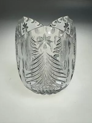 Vintage Mikasa Germany Crystal Christmas Tree Tea Light Votive Candle Holder • $15.99