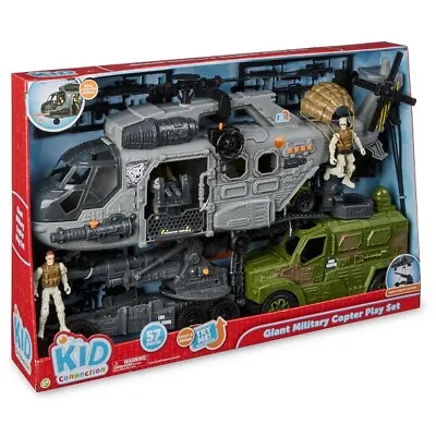 Kid Connection 85119 Giant Military Copter Play Set 57 Pieces • $10