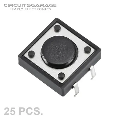 25 X 12x12x4.3mm Through Hole Momentary Tactile NO SPST Push Button Switch DIP4 • $7.39