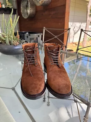 Viberg Mens Wholecut Chestnut Suede Boots 2030 Last Size 7.5 • $575