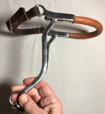 Rubber Nose Mechanical Hackamore Western Horse Tack Bitless 8  Shanks • $35