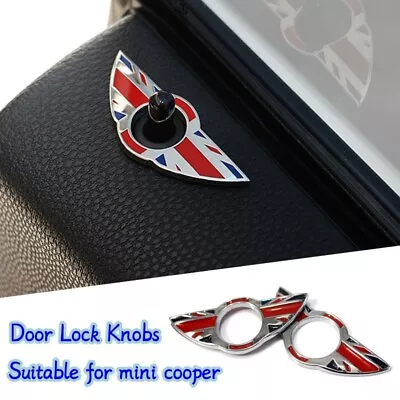 MiLOrangeNi Emblem Rings Door Lock Pin Knobs Badge For Mini Cooper R56 R57R58R59 • $31.99