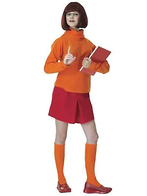 Velma Dinkley Scooby-Doo Scooby Doo Cartoon Licensed Womens Costume & Wig STD • £65.42