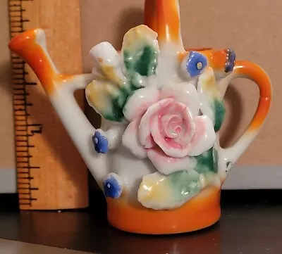 Vintage MINIATURE WATERING CAN BUD VASE MADE IN OCCUPIED JAPAN • $12