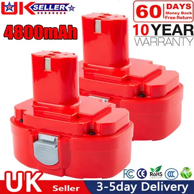 2X 18V 4.8Ah Ni-MH Battery For Makita PA18 1822 1823 1834 1835 8391D 6343D Drill • £39.89