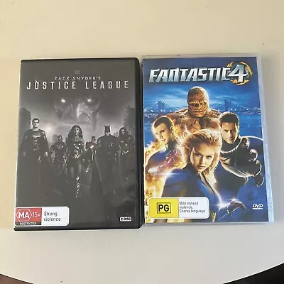 Zack Snyder's Justice League (DVD) & Fantastic 4 (DVD) • $9.95