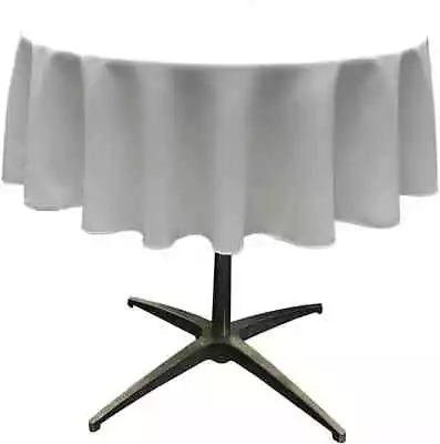 $12.99 • Buy Round Tablecloth - Polyester Poplin Table Cover Home Event Decor (Pick A Color)